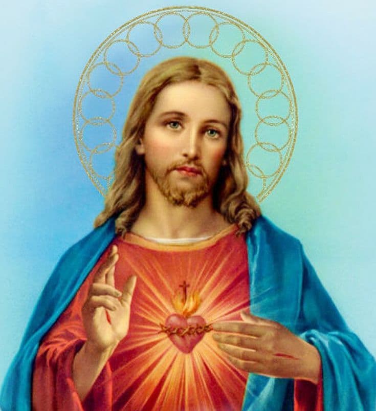 JesusAI product icon — classical Christian Sacred Heart artwork